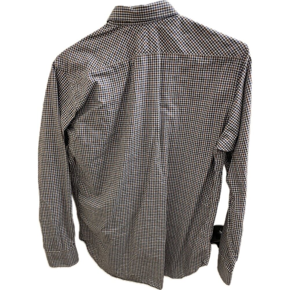 Billy Reid Shirt Mens M Blue Red Long Sleeve Button Up Gingham 100% Cotton Italy - Picture 2 of 9